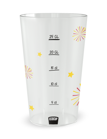 Transparante beker aan de voorkant - Verjaardagsballonnen - Ecocup 2