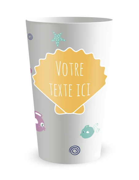 Witte beker - Voornaam - Zeemeermin Verjaardag Kinderbeker - Ecocup