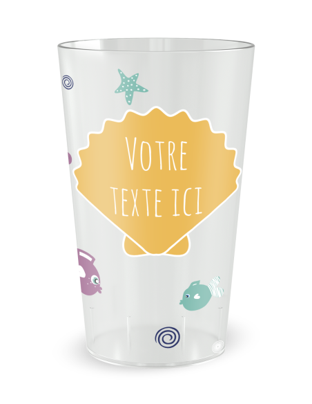 Transparante beker - Voornaam - Zeemeermin Verjaardag Kinderbeker - Ecocup