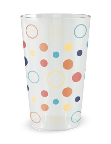 Gobelet transparent de face - Anniversaire ronds Colores - Ecocup 2
