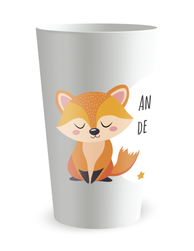 Gobelet blanc de dos - Anniversaire Renards Mixte Enfant - Ecocup