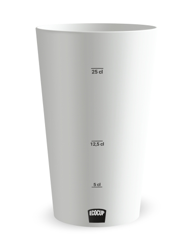 Witte beker met maatverdeling - Premium Verjaardagsbeker Volwassenen - Ecocup