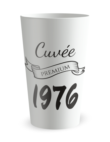 Witte beker aan de voorkant - Premium Verjaardagsbeker Volwassenen - Ecocup