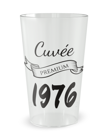 Transparante beker aan de voorkant - Premium Verjaardagsbeker Volwassenen - Ecocup