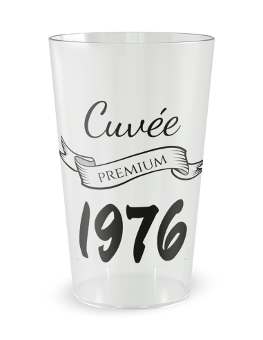 Transparante beker aan de voorkant - Premium Verjaardagsbeker Volwassenen - Ecocup