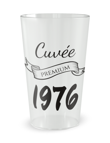 Transparante beker aan de voorkant - Premium Verjaardagsbeker Volwassenen - Ecocup