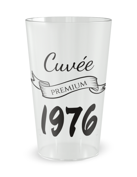 Transparante beker aan de voorkant - Premium Verjaardagsbeker Volwassenen - Ecocup