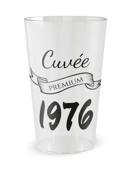 Transparante beker aan de voorkant - Premium Verjaardagsbeker Volwassenen - Ecocup