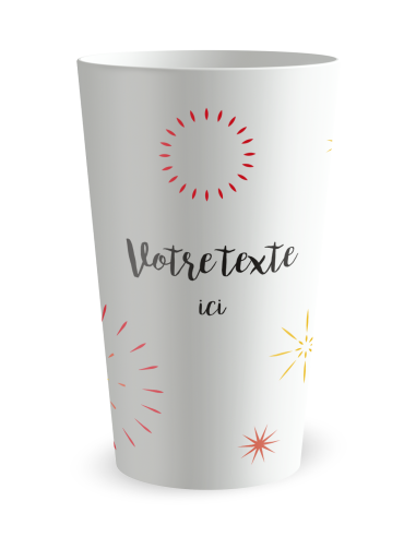 Gobelet blanc de face - festivité - Ecocup