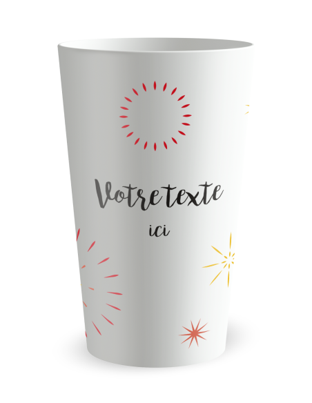 Gobelet blanc de face - festivité - Ecocup