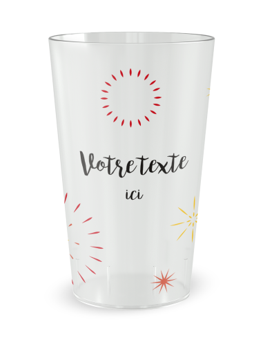 Gobelet transparent de face - festivité - Ecocup