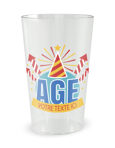 Transparante beker aan de voorkant - verjaardagsbeker - Ecocup