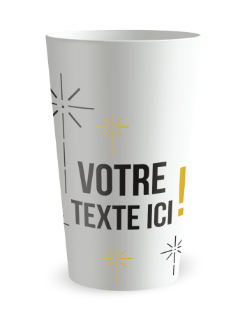 Gobelet transparent de face - feu artifice - Ecocup 2