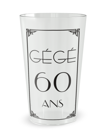 Gobelet transparent de face - humour vintage - Ecocup 2