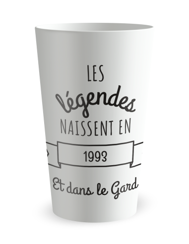 Witte beker aan de voorkant - Beker met eigen opdruk - Ecocup