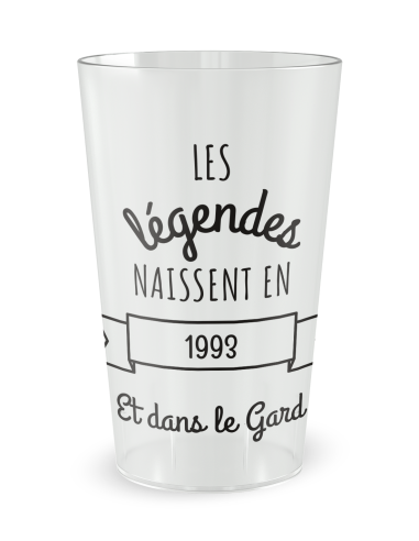 Gobelet transparent de face - légendes - Ecocup