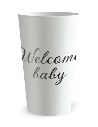 Witte beker aan de voorkant - Geboorte & Babyshower - Ecocup