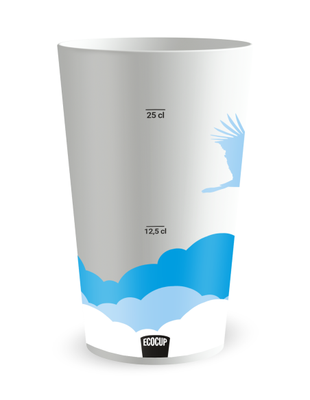 Gobelet blanc Graduation - Naissance Fond Nuageux Garçon - Ecocup