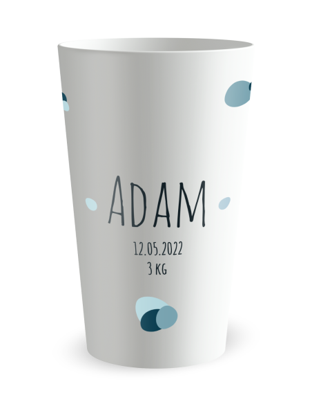 Witte beker - Voornaam - Geboortebeker Nijlpaard Jongen - Ecocup