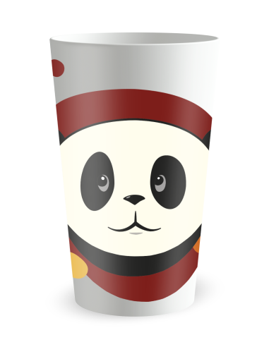 Gobelet blanc de face - Naissance Panda Garçon - Ecocup