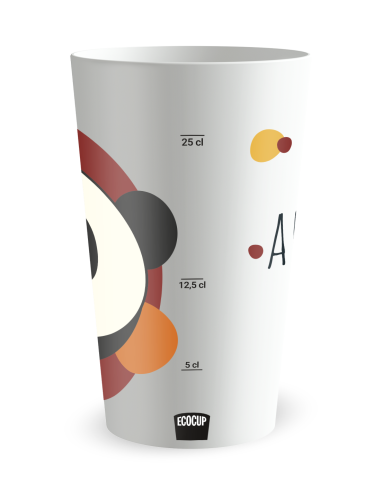 Gobelet blanc Graduation - Naissance Panda Garçon - Ecocup