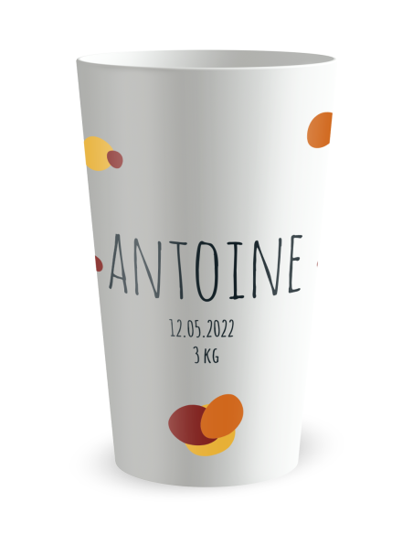 Gobelet blanc - Prénom - Naissance Panda Garçon - Ecocup