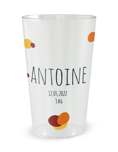 Gobelet transparent - Prénom - Naissance Panda Garçon - Ecocup