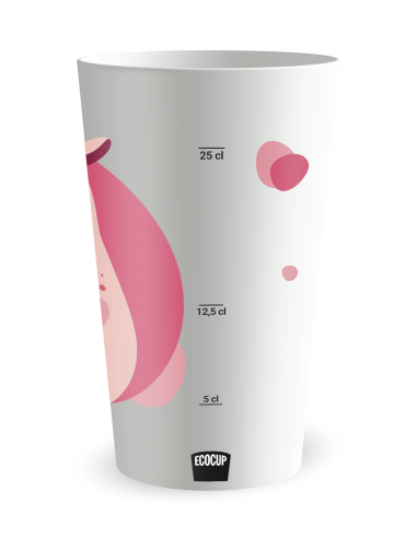 Gobelet blanc Graduation - Naissance Rhino Adulte Fille - Ecocup