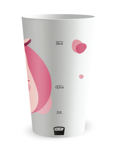 Gobelet blanc Graduation - Naissance Rhino Adulte Fille - Ecocup