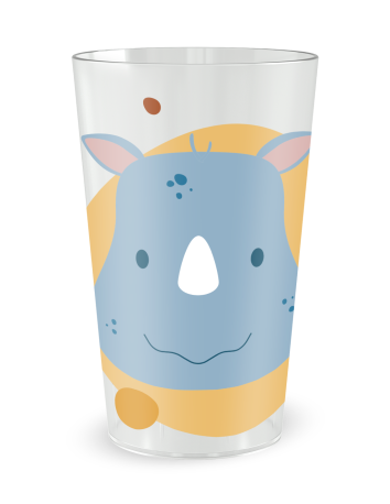 Gobelet transparent de face - Naissance Rhino Garçon - Ecocup
