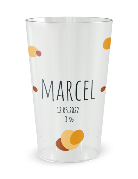 Gobelet transparent - Prénom - Naissance Rhino Garçon - Ecocup