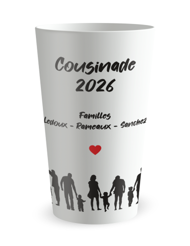 Witte beker aan de voorkant - Neven- & Nichtensilhouetten Beker - Ecocup