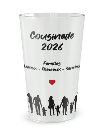 Transparante beker aan de voorkant - Neven- & Nichtensilhouetten Beker - Ecocup