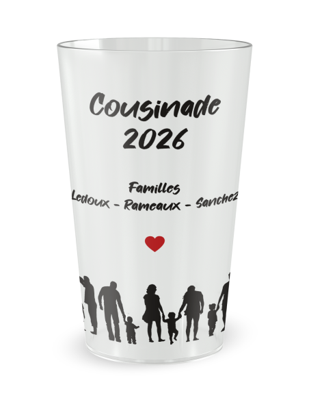 Transparante beker aan de voorkant - Neven- & Nichtensilhouetten Beker - Ecocup