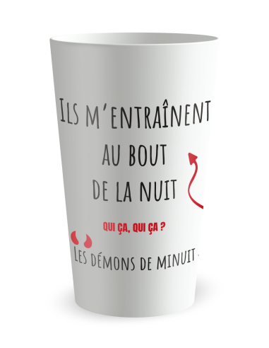 Gobelet blanc de dos - humour démons - Ecocup