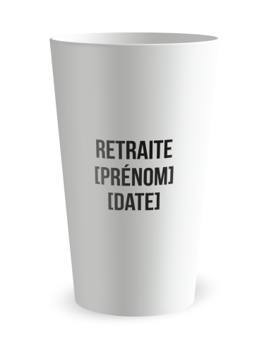 Gobelet blanc - Prénom - Famille & Amis Retraite Président - Ecocup