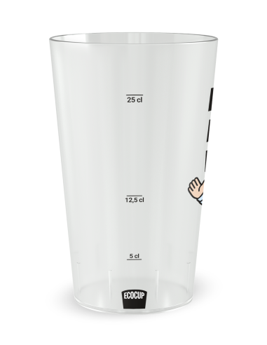 Gobelet transparent Graduation - Famille & Amis Retraite Président - Ecocup