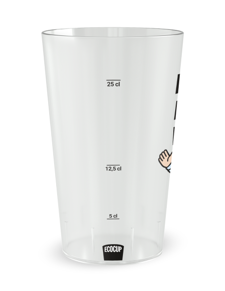 Gobelet transparent Graduation - Famille & Amis Retraite Président - Ecocup