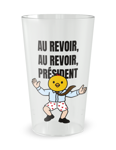 Transparante beker aan de voorkant - Familie & Vrienden Pensioen President - Ecocup