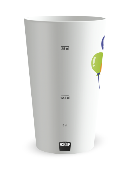 Gobelet blanc Graduation - Baptême Eléphant - Ecocup