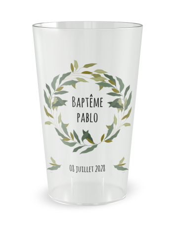 Transparante beker - Voornaam - botanische - Ecocup