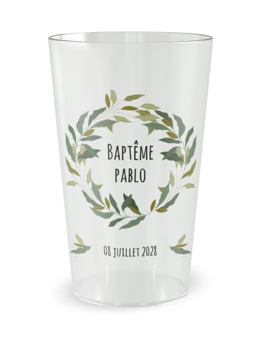 Transparante beker - Voornaam - botanische - Ecocup