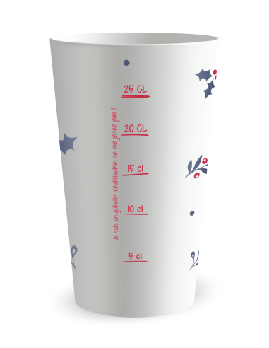 Gobelet blanc Graduation - Bonne année - Ecocup