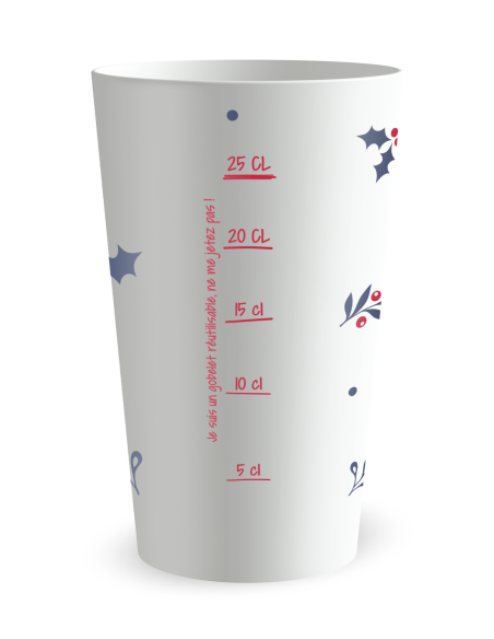 Gobelet blanc Graduation - Bonne année - Ecocup