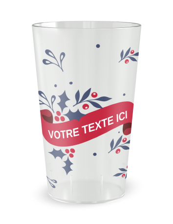 Transparante beker aan de voorkant - nieuwjaarsbeker - Ecocup