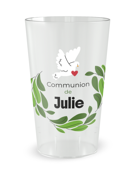 Gobelet blanc - Prénom - communion célébration - Ecocup