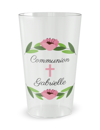 Transparante beker - Voornaam - plechtige communiebeker - Ecocup