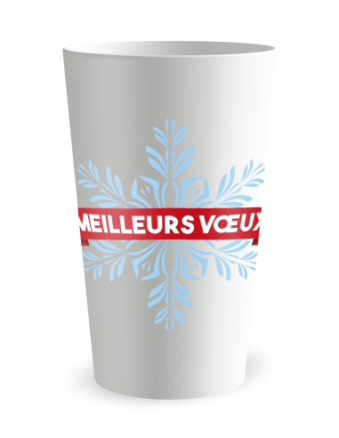 Witte beker aan de voorkant - Feest & Sneeuw - Ecocup