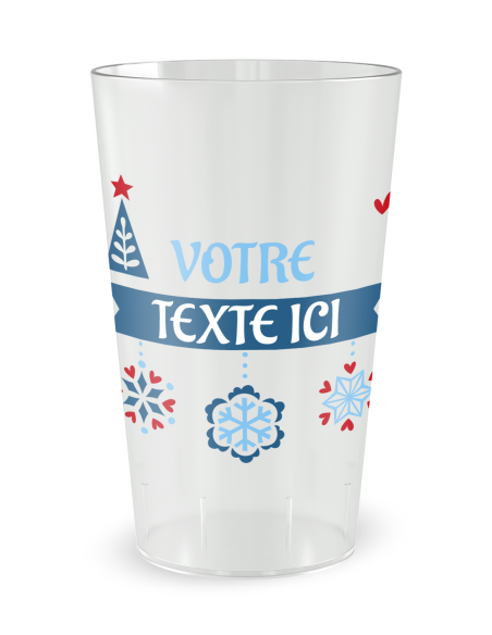 Transparante beker aan de voorkant - winterbeker - Ecocup