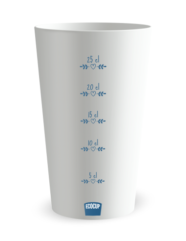 Gobelet blanc Graduation - hiver - Ecocup